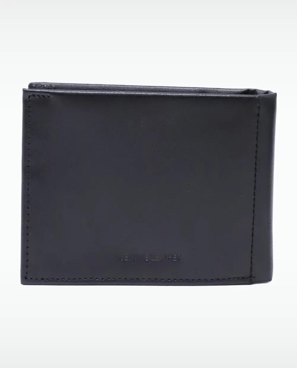 Billetera bifold Manhattan negra para hombre