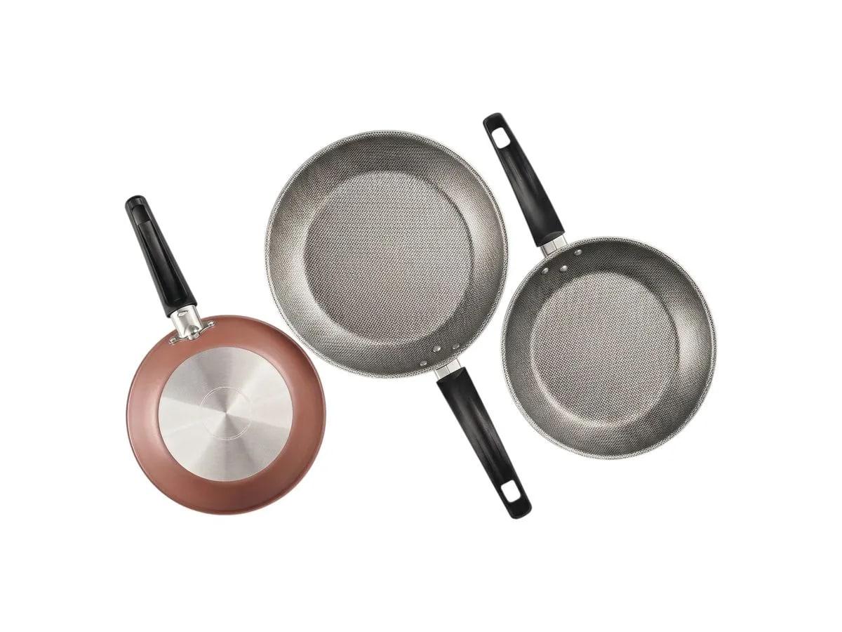 Set de Sartenes Tramontina de Aluminio con Interior Antiadherente - 3 Piezas