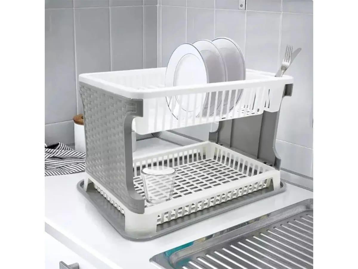 Escurridor Kitchen Pro para Vajilla doble nivel