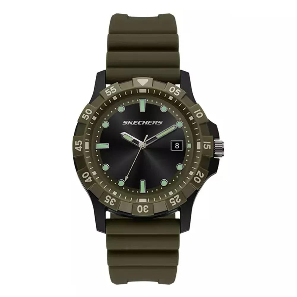 Reloj Skechers análogo de silicón verde para hombre