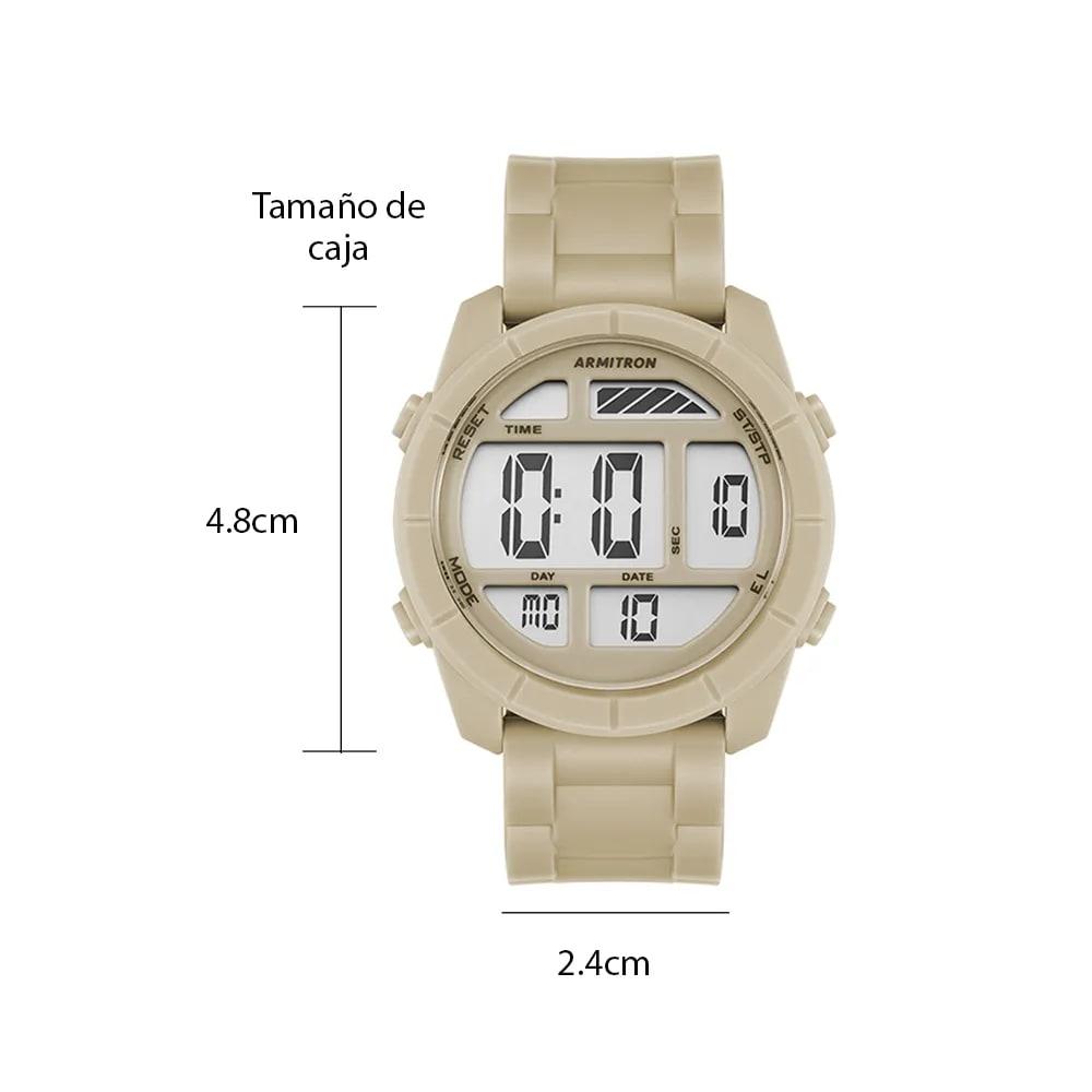 Reloj Armitron digital cronógrafo de resina color café para hombre