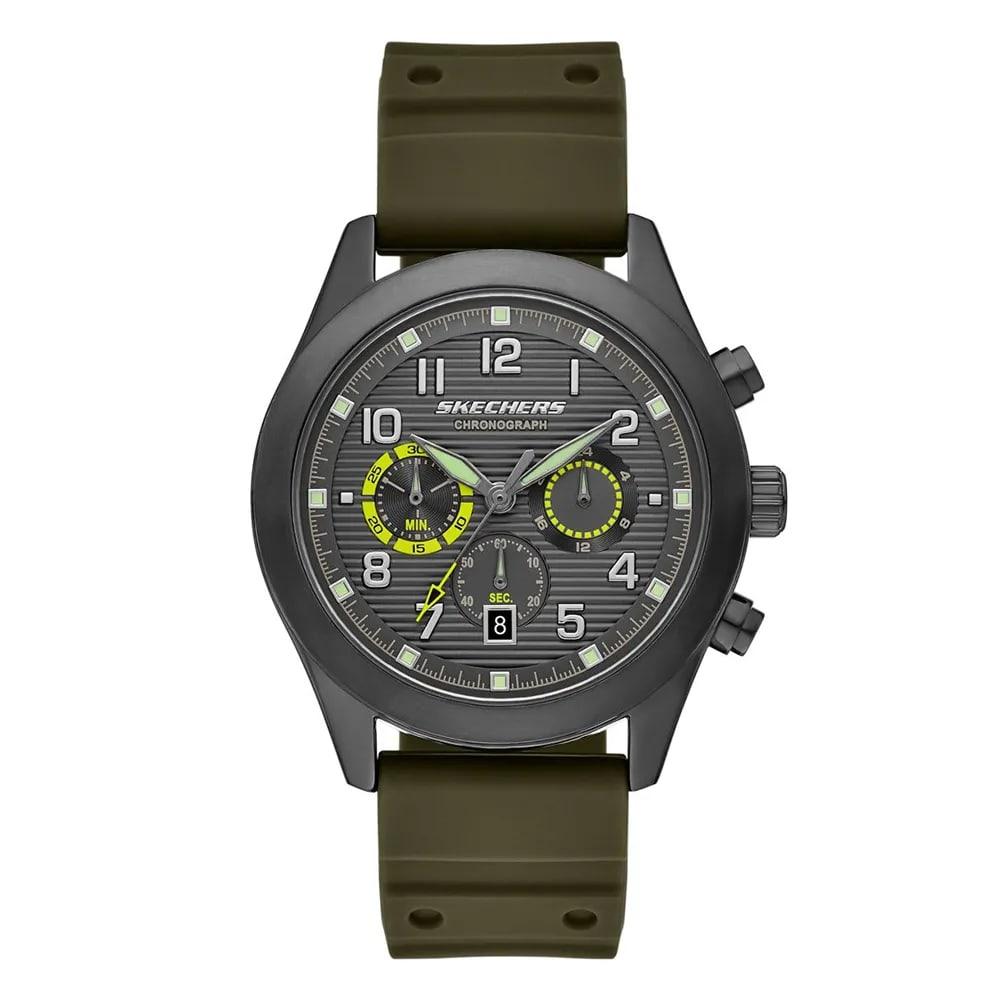 Reloj Skechers análogo de silicona color verde para hombre