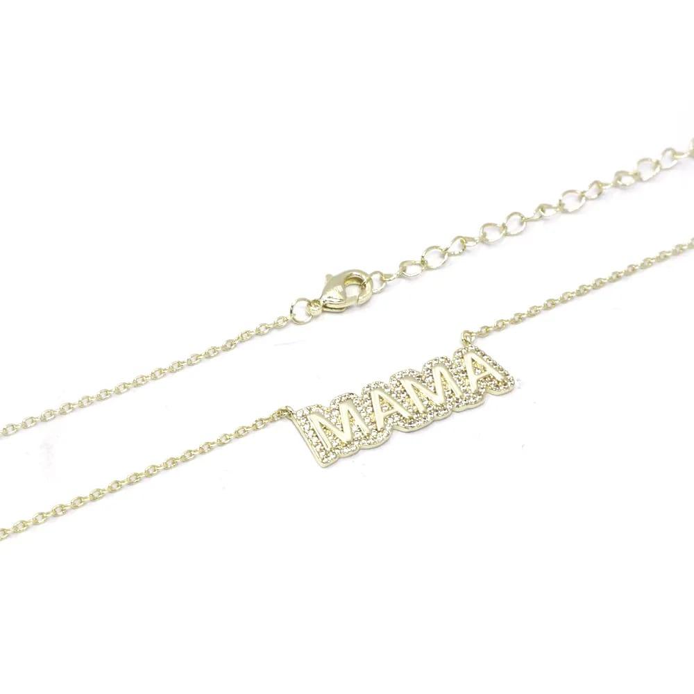 Collar con dije de brass en baño de oro 1 mm-41 cm para mujer