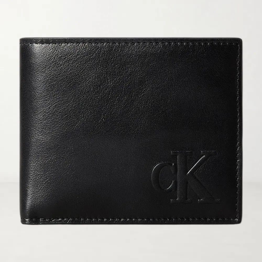 Billetera bifold Calvin Klein negra para hombre