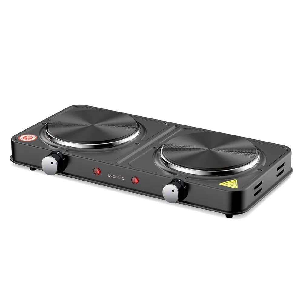 Cocina Electrica de 2 Quemadores Negra
