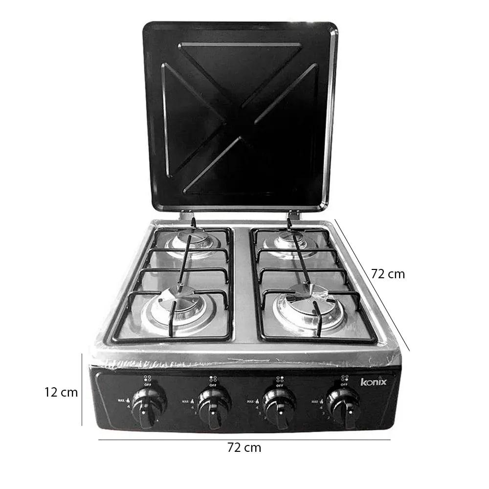 Cocina de mesa 4 quemadores a gas 72 cm (30") KGC401 Konix