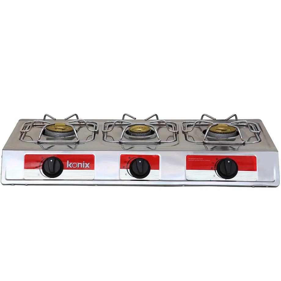 Cocina de mesa 3 quemadores a gas 60 cm (24") Konix KGC301 QC-Gresal