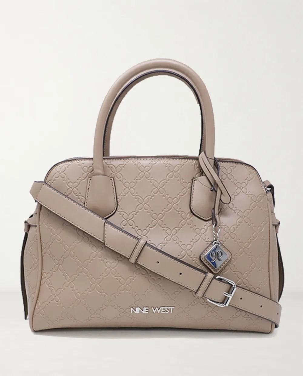Cartera satchel Nine West trenzada