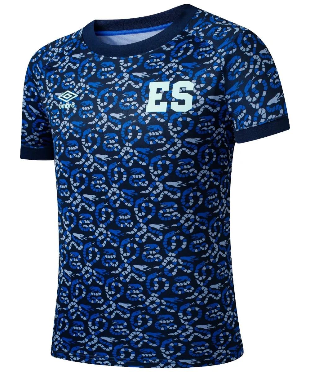 Camiseta deportiva Umbro Pre match Selecta 2026 azul estampada para hombre