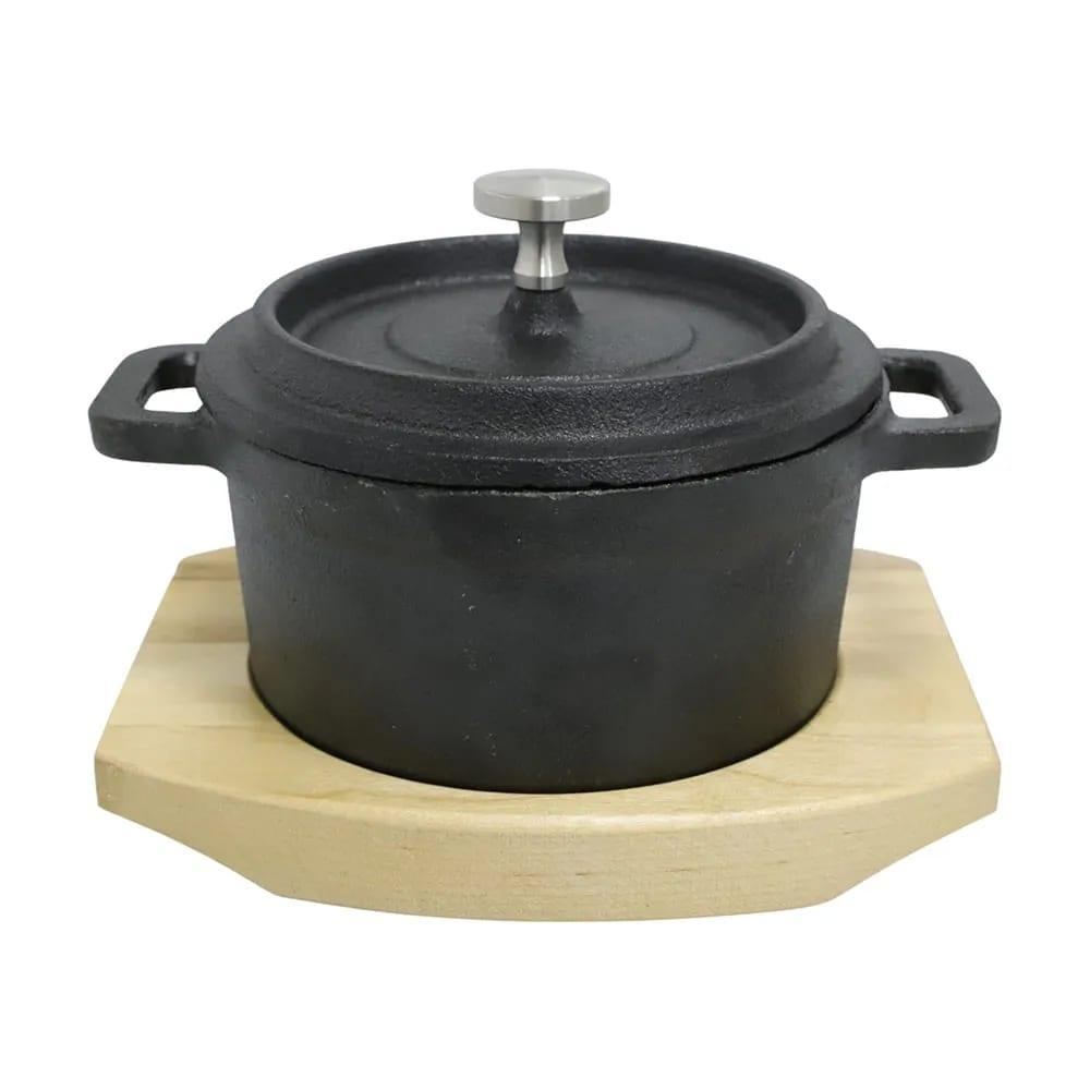 Olla Hamilton beach de hierro fundido con tapa 10 cm