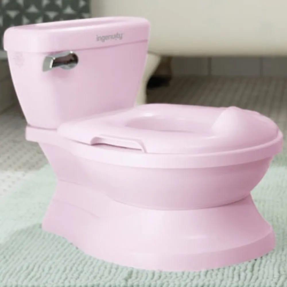 Entrenador de baño Ingenuity My Size Pro rosa para bebé