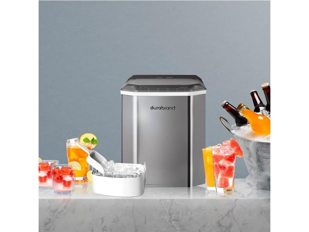 Máquina para fabricar hielo Durabrand Portátil capacidad 12 kg.